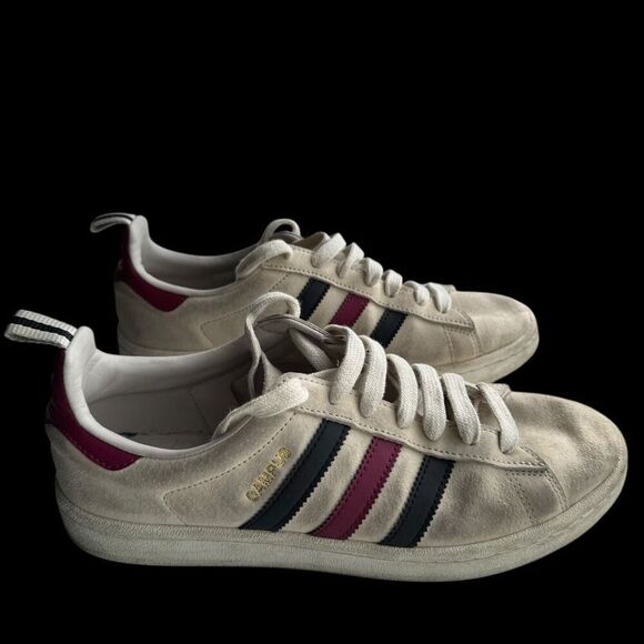 Adidas Campus White Red Black Gold Men’s Size 7.5 - Picture 1 of 7